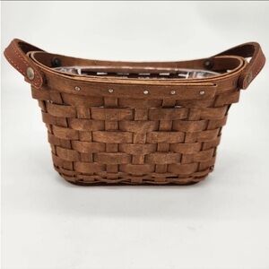 2008 Longaberger Deep Brown Journal Basket 40421 Organizer